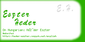 eszter heder business card